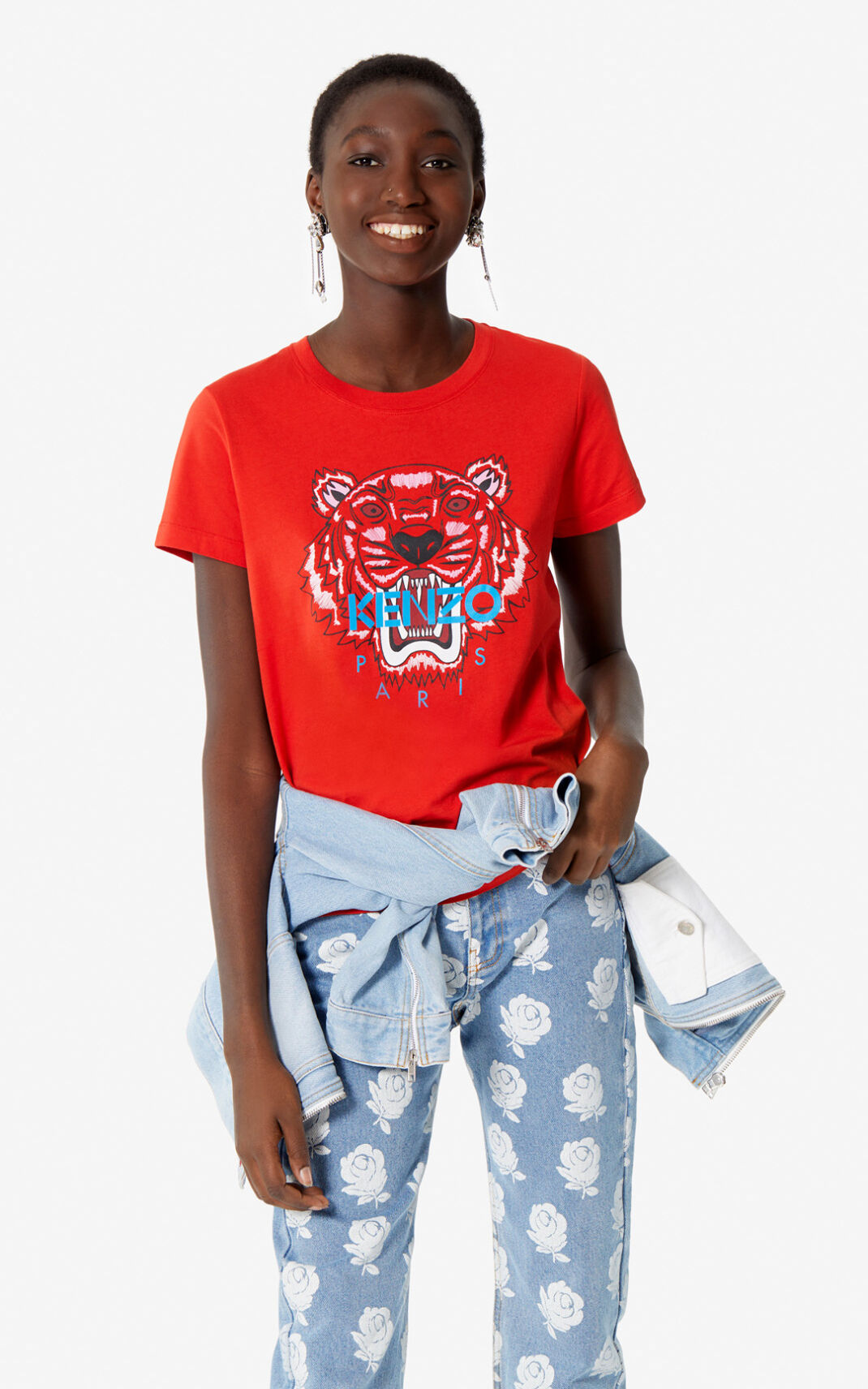 Camiseta Kenzo Tiger Feminino - Vermelhas | 120XBLHOS